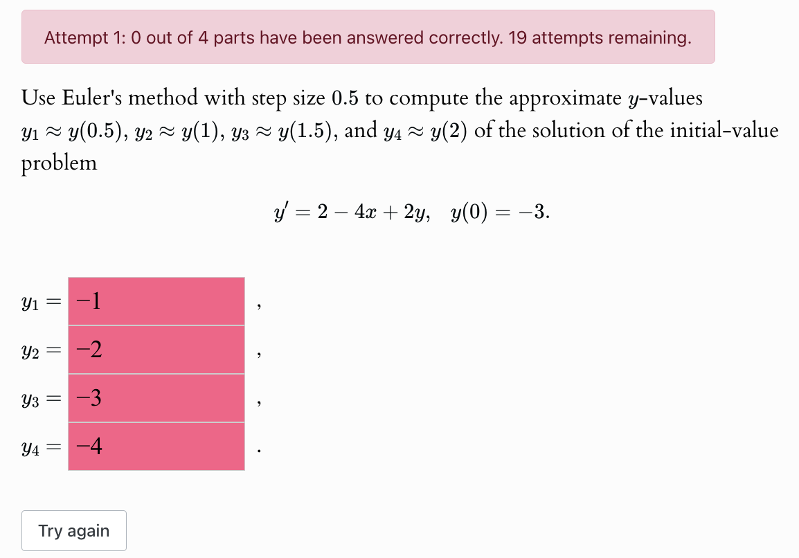 Solved Attempt 1: 0 ﻿out of 4 ﻿parts have been answered | Chegg.com