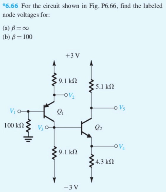 Solved *6.66 For The Circuit Shown In Fig. P6.66, Find The | Chegg.com