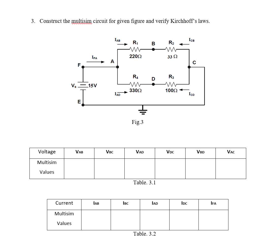 Solved Construct The Multisim Circuit For Given Figure An Chegg Com