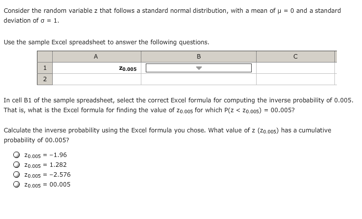 Solved Consider the random variable z that follows a | Chegg.com