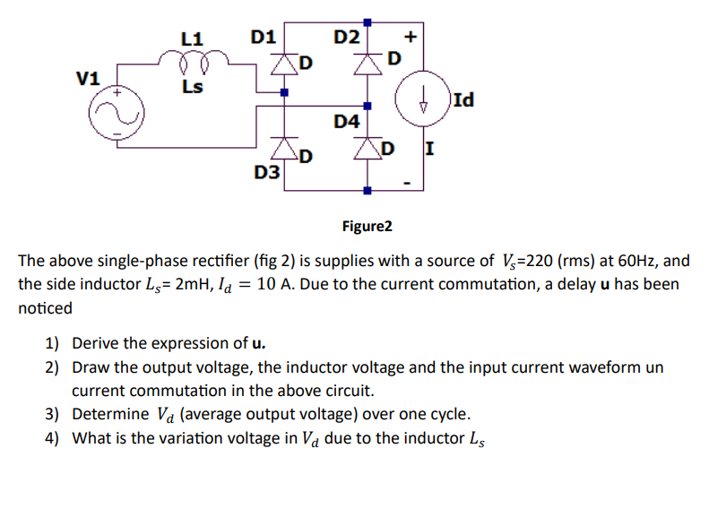 Figure2 The above single phase rectifier fig 2 is Chegg