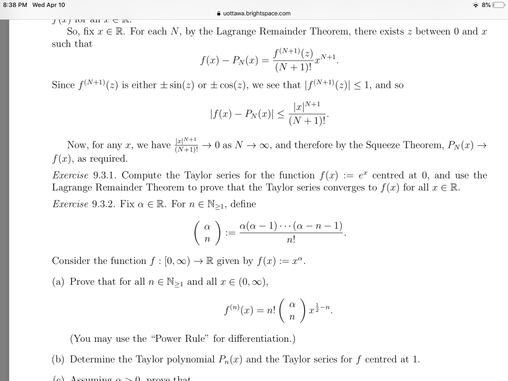 Solved 8:38 PM Wed Apr 10 uottawa. brightspace.com So, fix x | Chegg.com