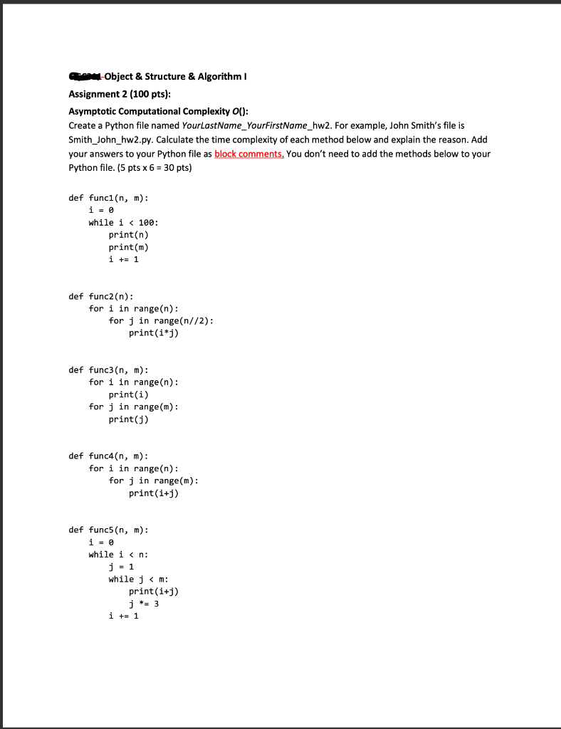 Solved Aenobject \& Structure \& Algorithm I Assignment 2 | Chegg.com
