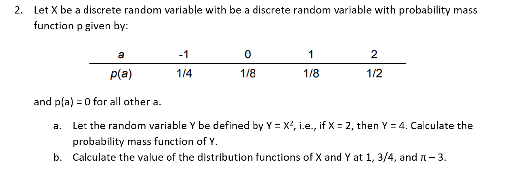 Solved Let X be a discrete random variable with be a | Chegg.com