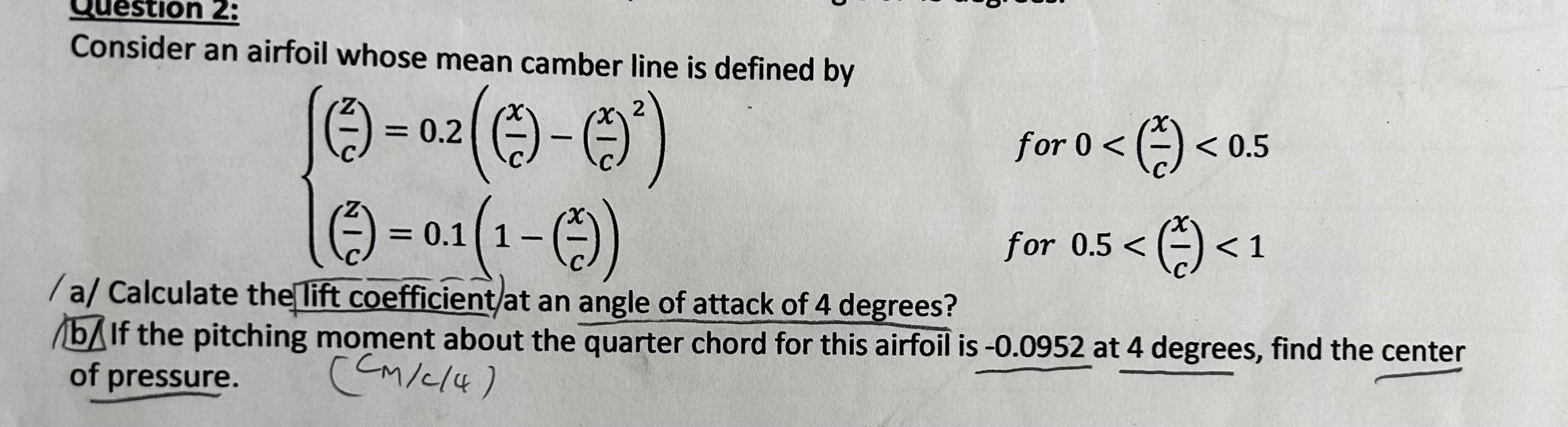 consider-an-airfoil-whose-mean-camber-line-is-defined-chegg