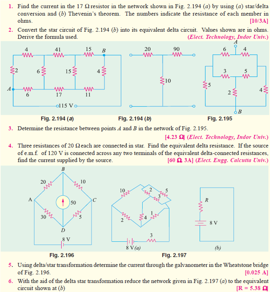 Solved Delta/Star Conversion 1. Find the current in the 17