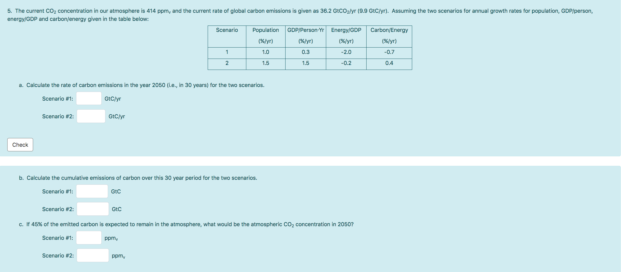 5. The current CO2 concentration in our atmosphere is | Chegg.com