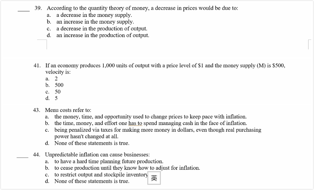 solved-a-b-c-d-a-decrease-in-the-money-supply-an-chegg