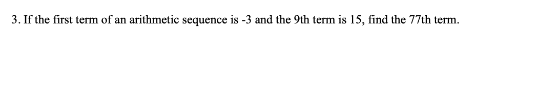 in the arithmetic sequence 3 6 9 which term is 120