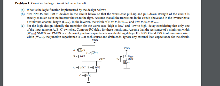 Problem 1: Consider The Logic Circuit Below To The | Chegg.com