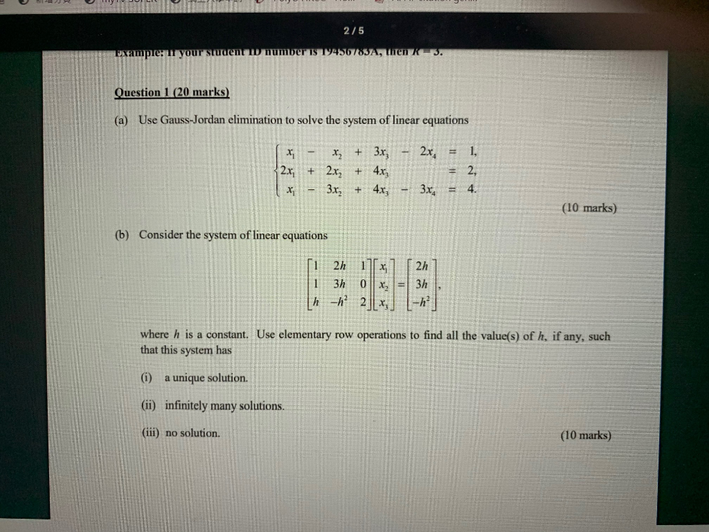 Solved Jy Iv 2 5 Your Student W Number Is a Then Chegg Com