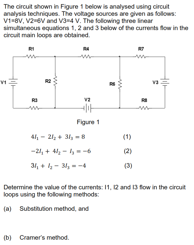 Solved The Circuit Shown In Figure 1 Below Is Analysed Using | Chegg.com