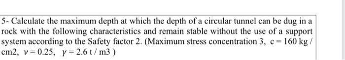 Solved 5- Calculate the maximum depth at which the depth of | Chegg.com