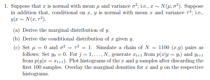1. Suppose that x is normal with mean p and variance | Chegg.com