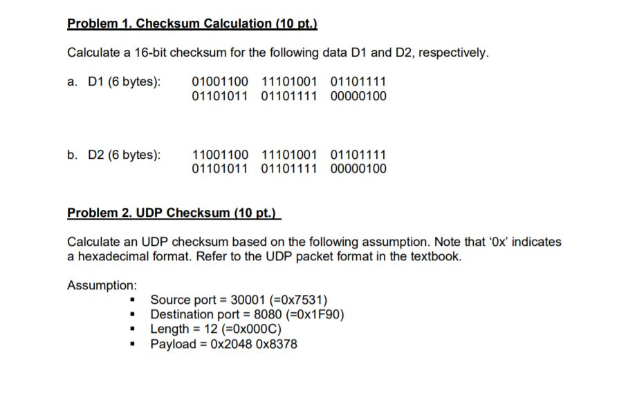 16 bit hexadecimal checksum calculator online