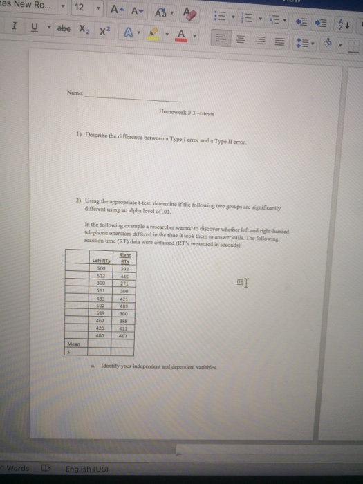 Solved Describe the difference between a Type 1 error and a | Chegg.com