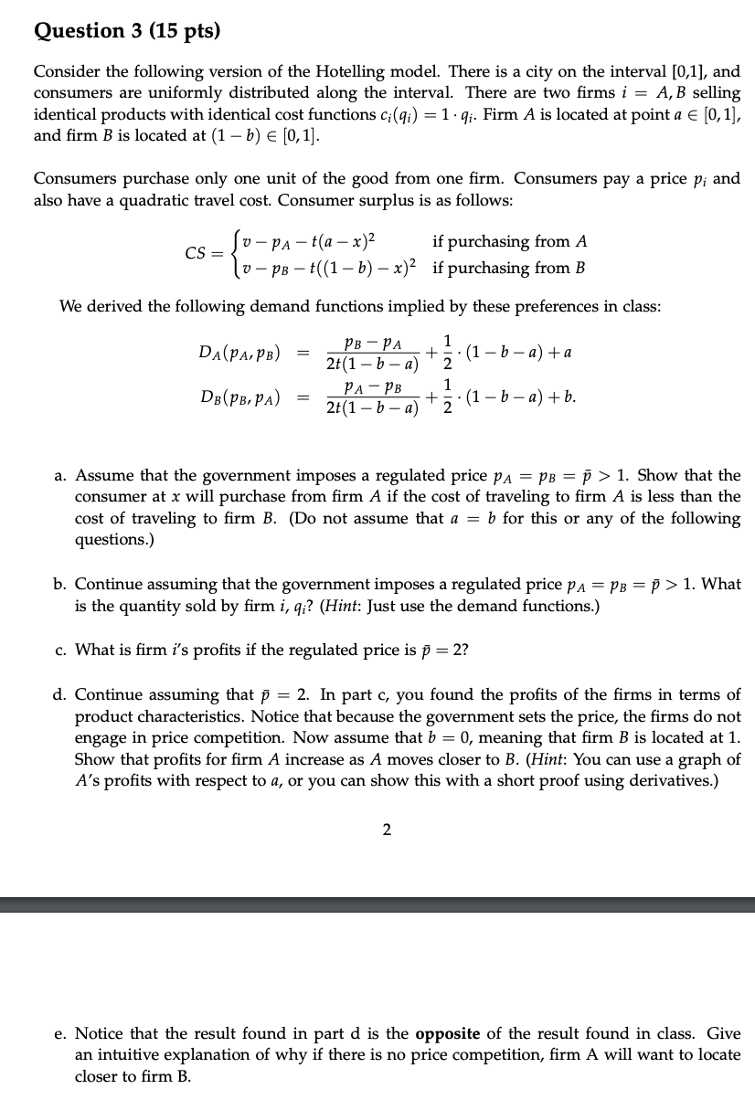 Solved Question 3 (15 pts) Consider the following version of | Chegg.com