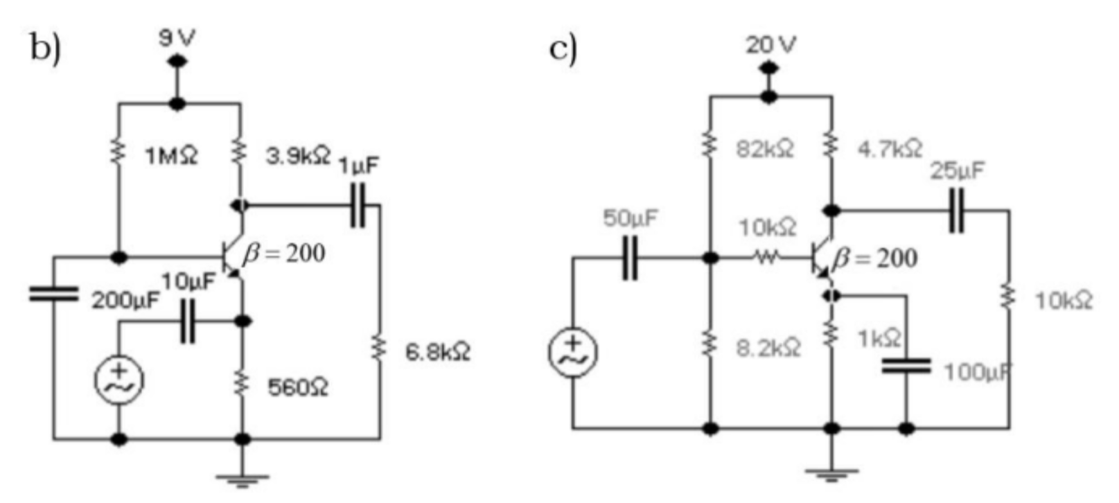 Solved For Circuits B) And C) Determine: I) The Voltage | Chegg.com