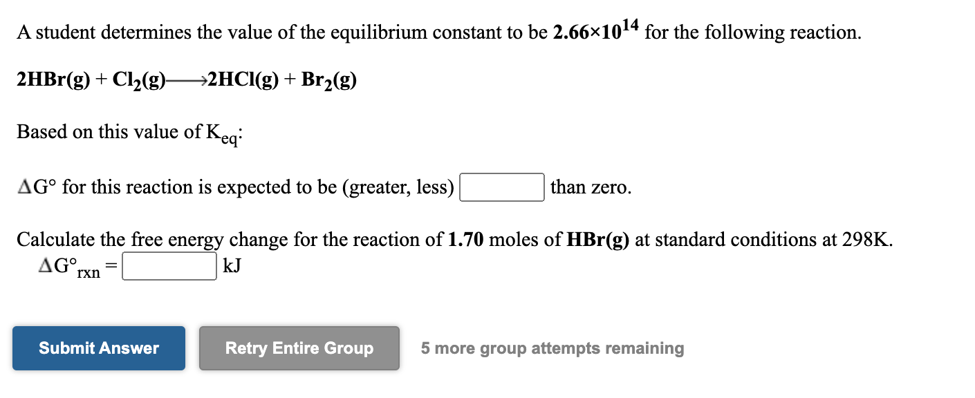 Solved A student determines the value of the equilibrium Chegg