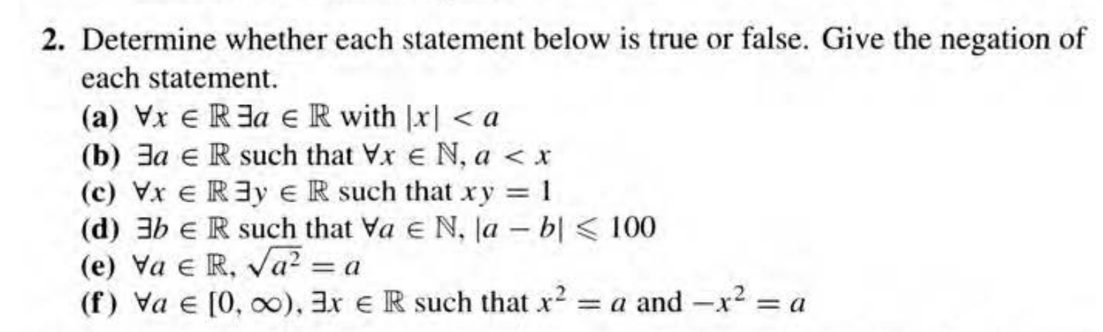 Solved Determine whether each statement below is true or | Chegg.com