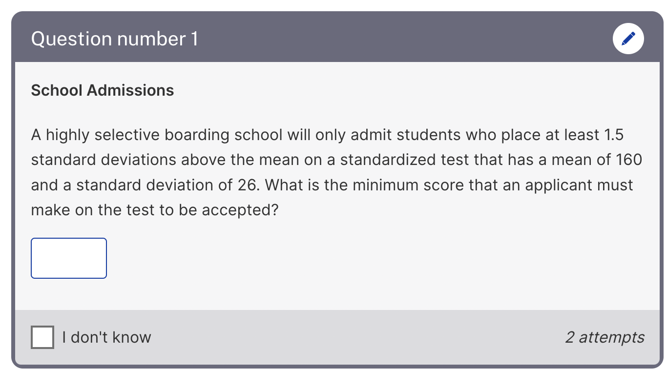 Solved School Admissions A highly selective boarding school | Chegg.com