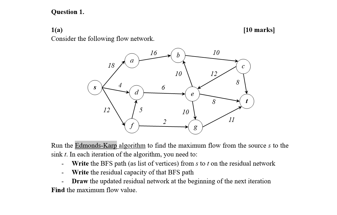 Solved Question 1 10 Marks 1a Consider The Following