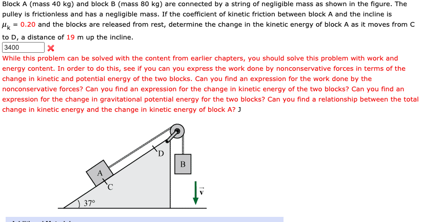 Solved Block A (mass 40 Kg) And Block B (mass 80 Kg) Are | Chegg.com