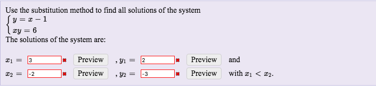 Solved Use the substitution method to find all solutions of | Chegg.com