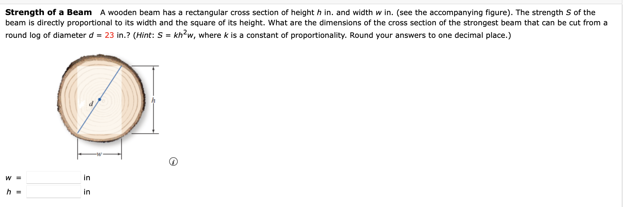 Solved Strength of a Beam A wooden beam has a rectangular