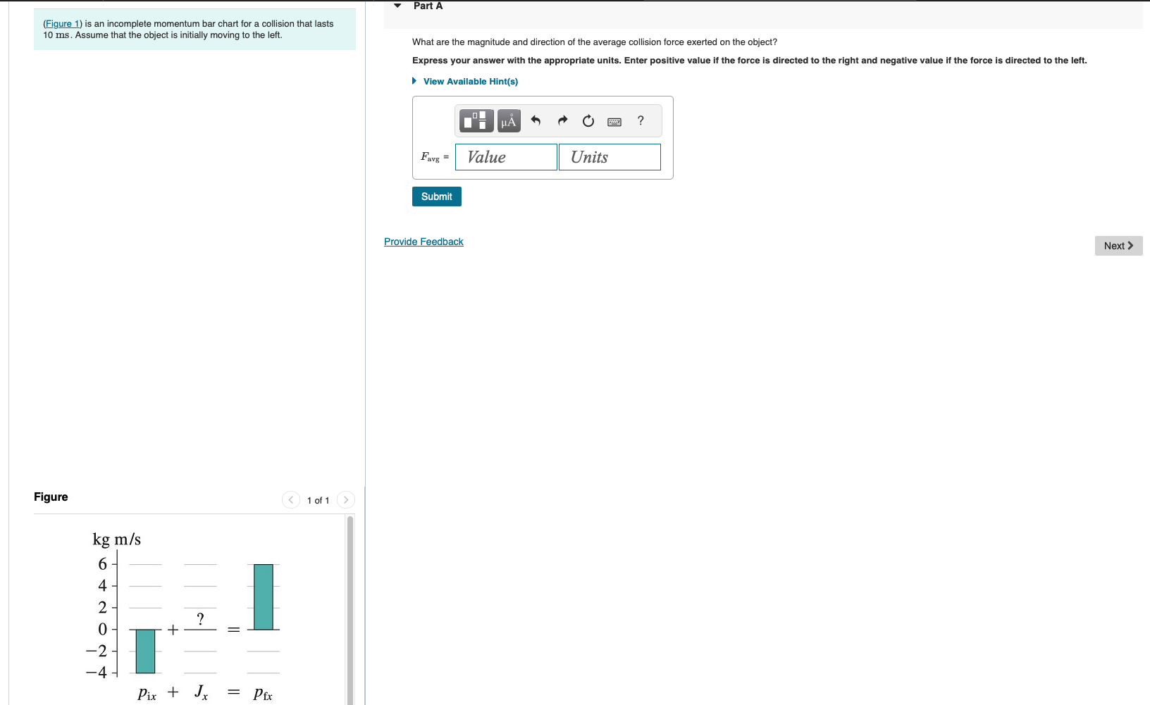 Incomplete Bar Chart Solved (Figure 1) is an incomplete momentum bar chart for a | Chegg.com