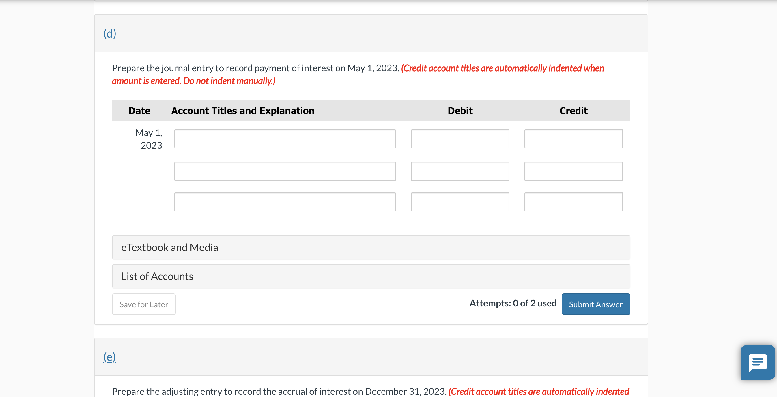 Solved Prepare the adjusting entry to record the accrual of | Chegg.com