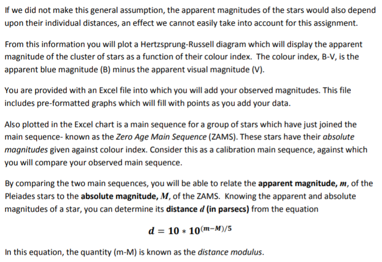 Solved 2 Estimating The Distance Modulus A What Is Your Chegg Com