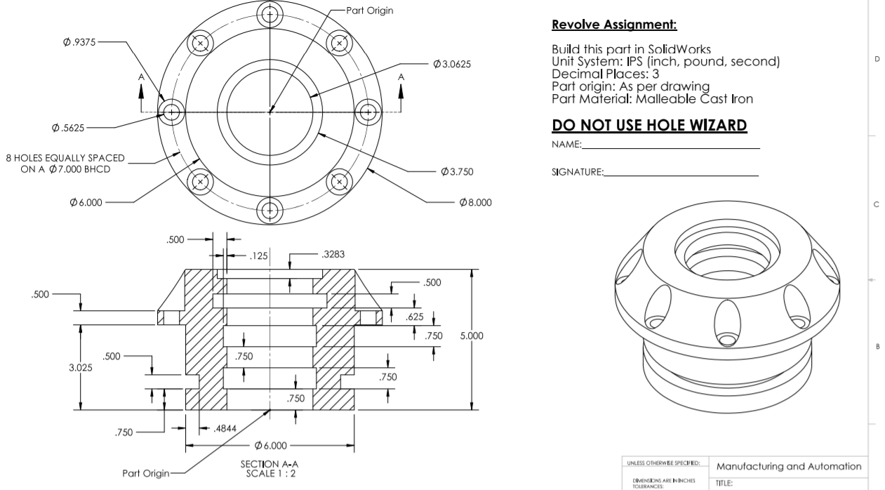 Solved -Part Origin Revolve Assignment: 0.9375 D 03.0625 A | Chegg.com