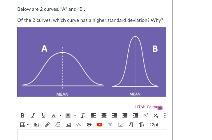 Solved Below are 2 curves, 