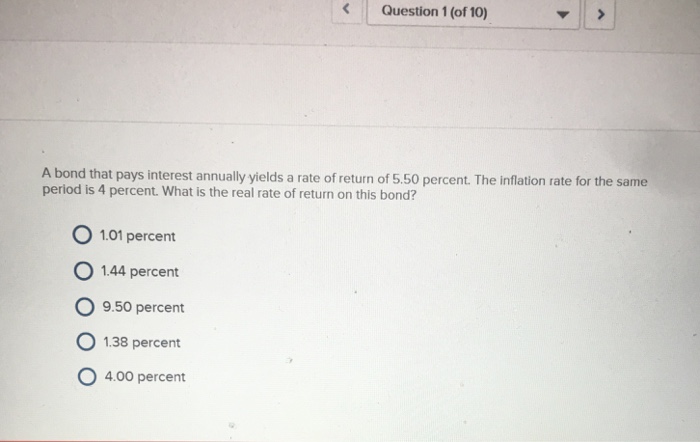 Solved a bond that pays interest annually yields a rate of | Chegg.com