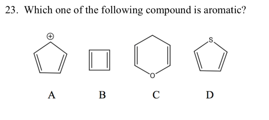 solved-23-which-one-of-the-following-compound-is-aromatic-chegg