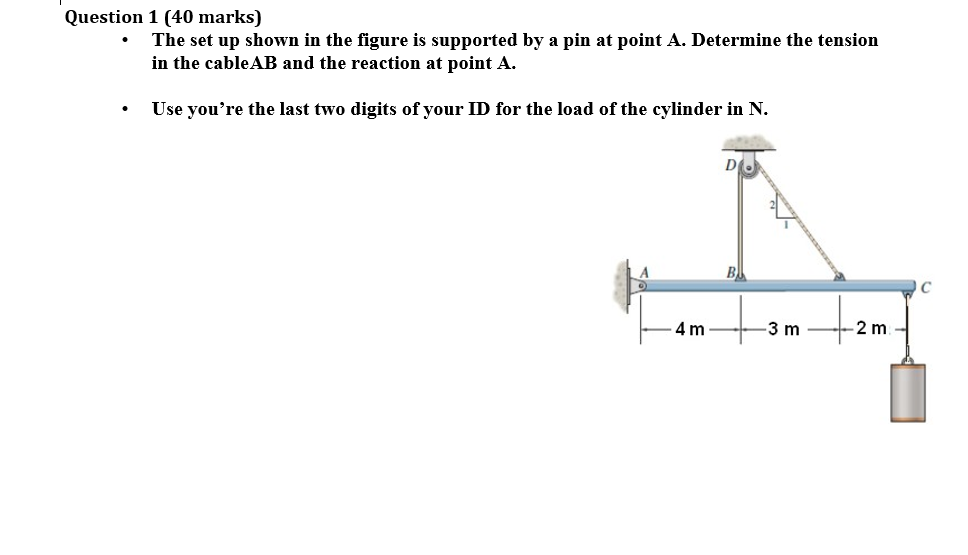 Solved Question 1 (40 marks) - The set up shown in the | Chegg.com