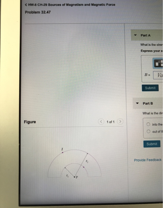 Solved - Part A What is the strength of the magnetic feld at | Chegg.com
