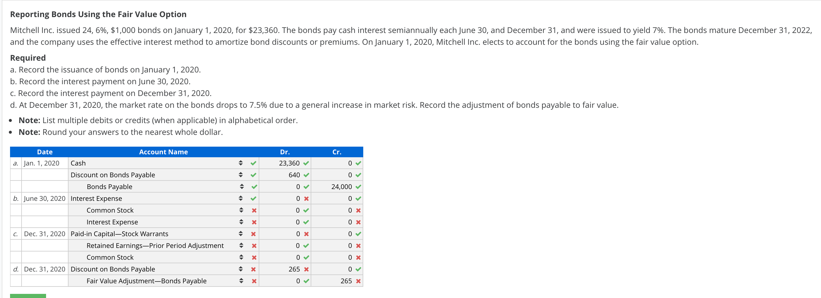 Fair Value Option Examples