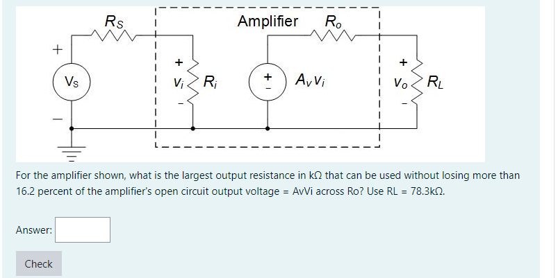 Solved For the amplifier shown, what is the largest output | Chegg.com