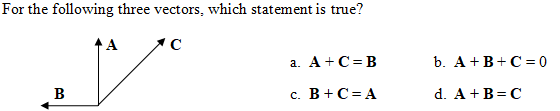 Solved For the following three vectors, which statement is | Chegg.com