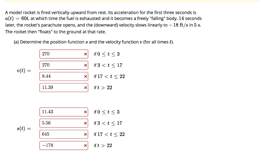 Solved A model rocket is fired vertically upward from rest.