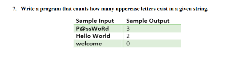 Solved Write a program that counts how many uppercase | Chegg.com