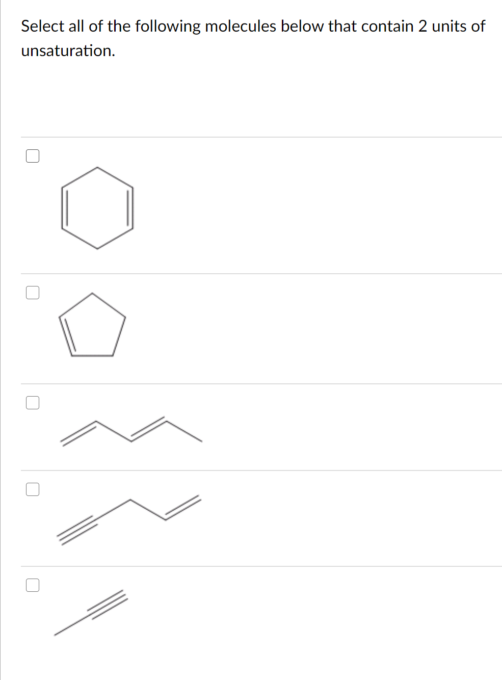 Solved Select all of the following molecules below that | Chegg.com