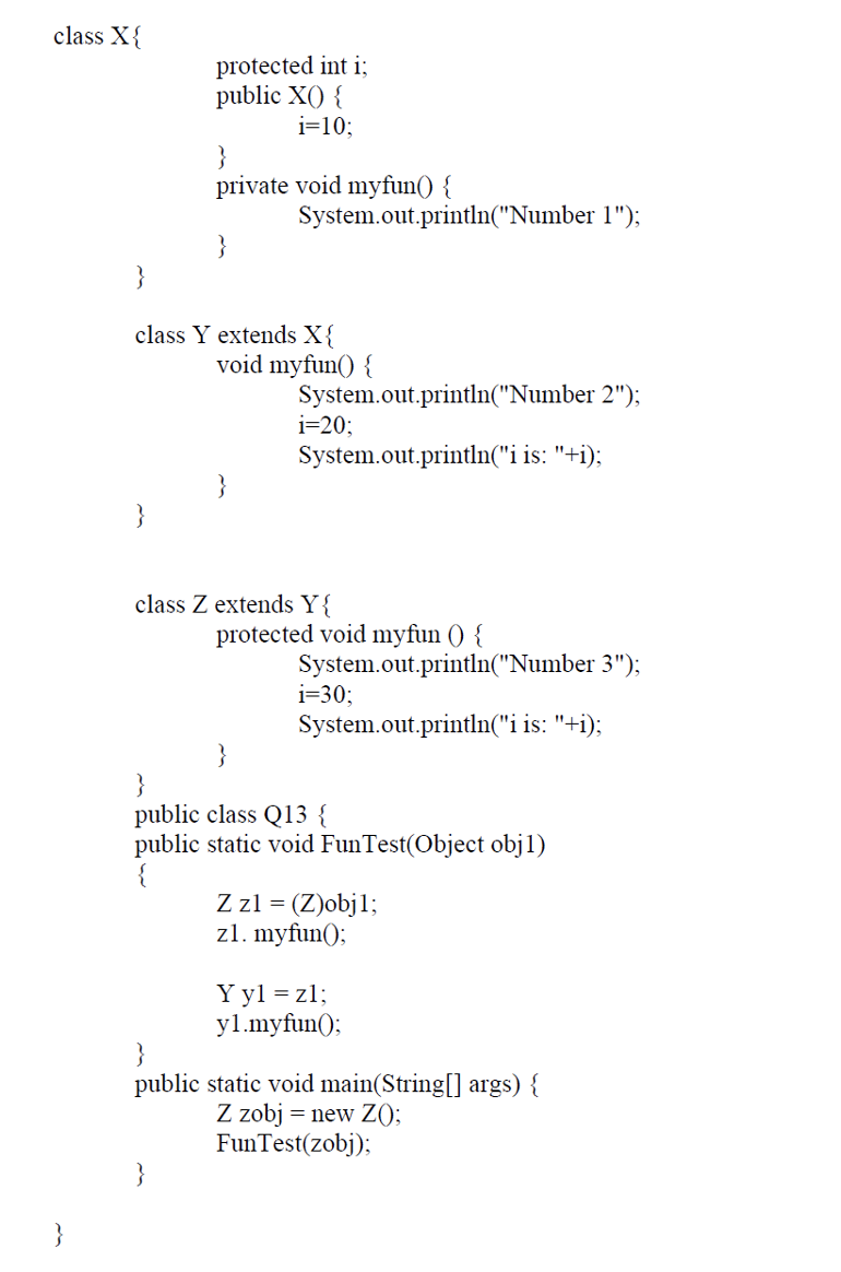 Solved PLZ help with the following IN JAVA Given the | Chegg.com