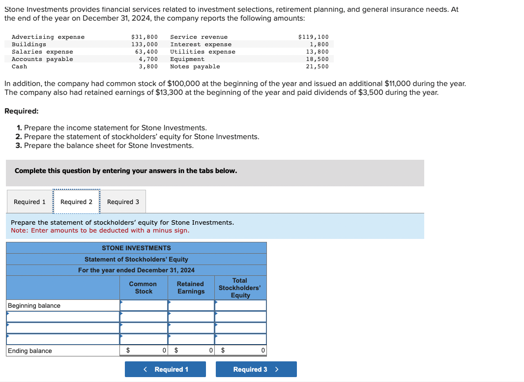 Solved Stone Investments provides financial services related