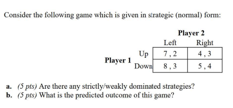 Solved Consider the following game which is given in | Chegg.com