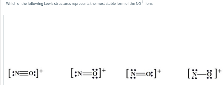Solved Which of the following Lewis structures represents | Chegg.com