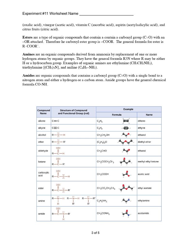 experiment 11 classification test for amines