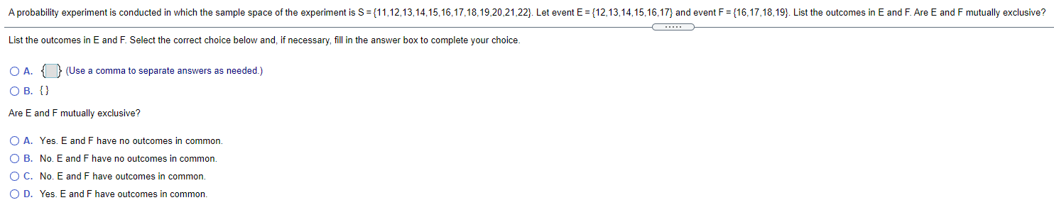 Solved A probability experiment is conducted in which the | Chegg.com